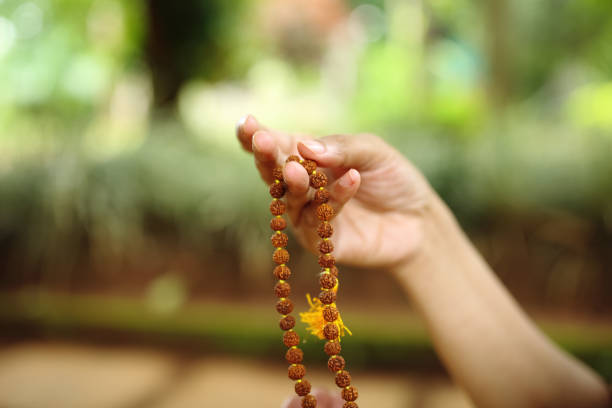 5 Mukhi Rudraksha Mala – 7mm | 108+1 Natural Beads