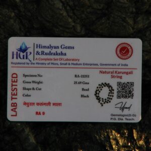Lab Certified Natural Karungali Mala