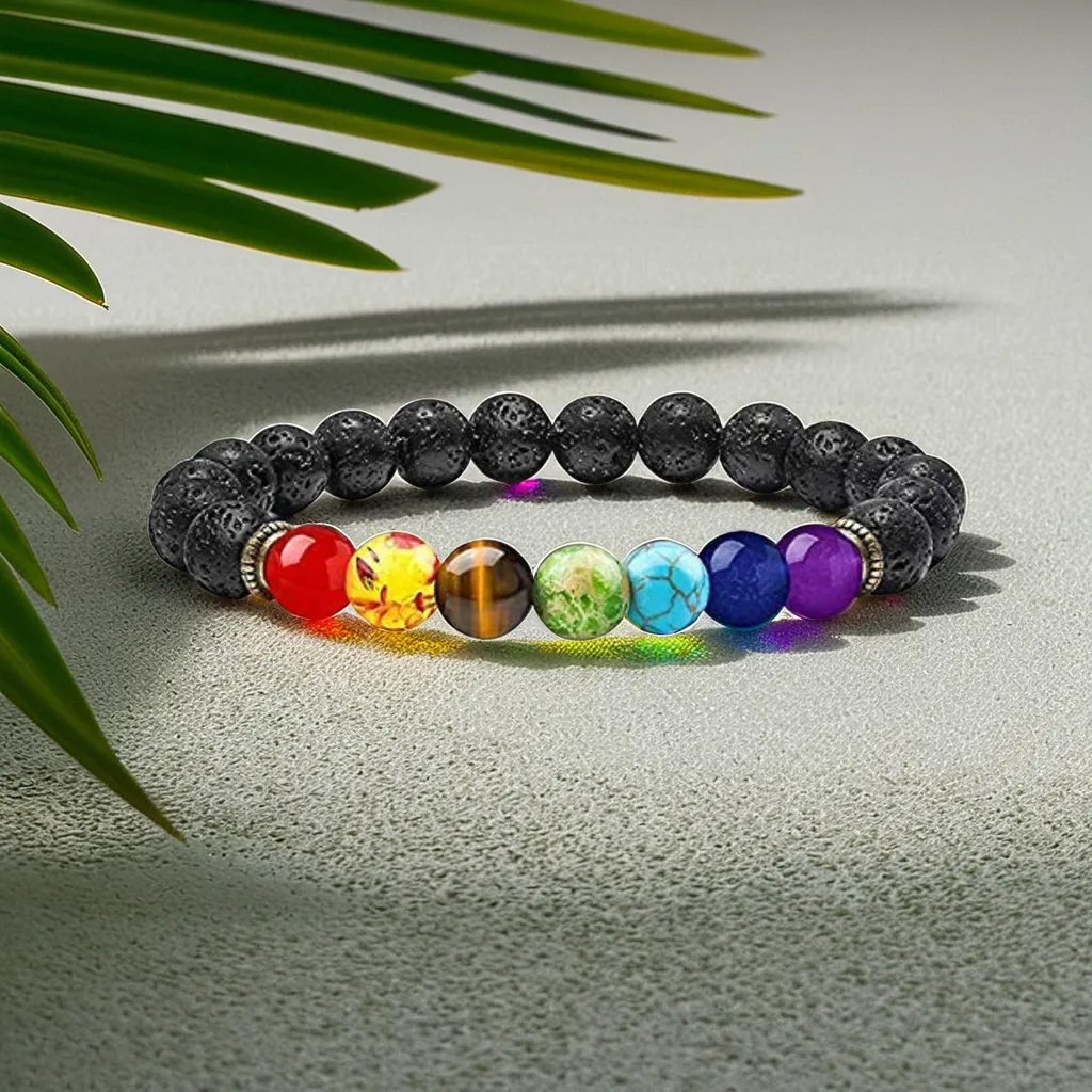 Lava Stone With 7 Chakra - Image 2