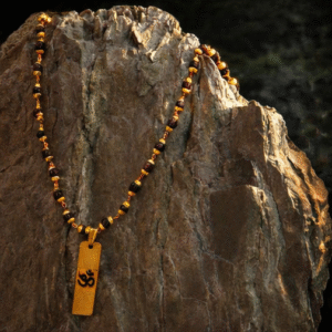 Rudraksha Mala Om Pendant