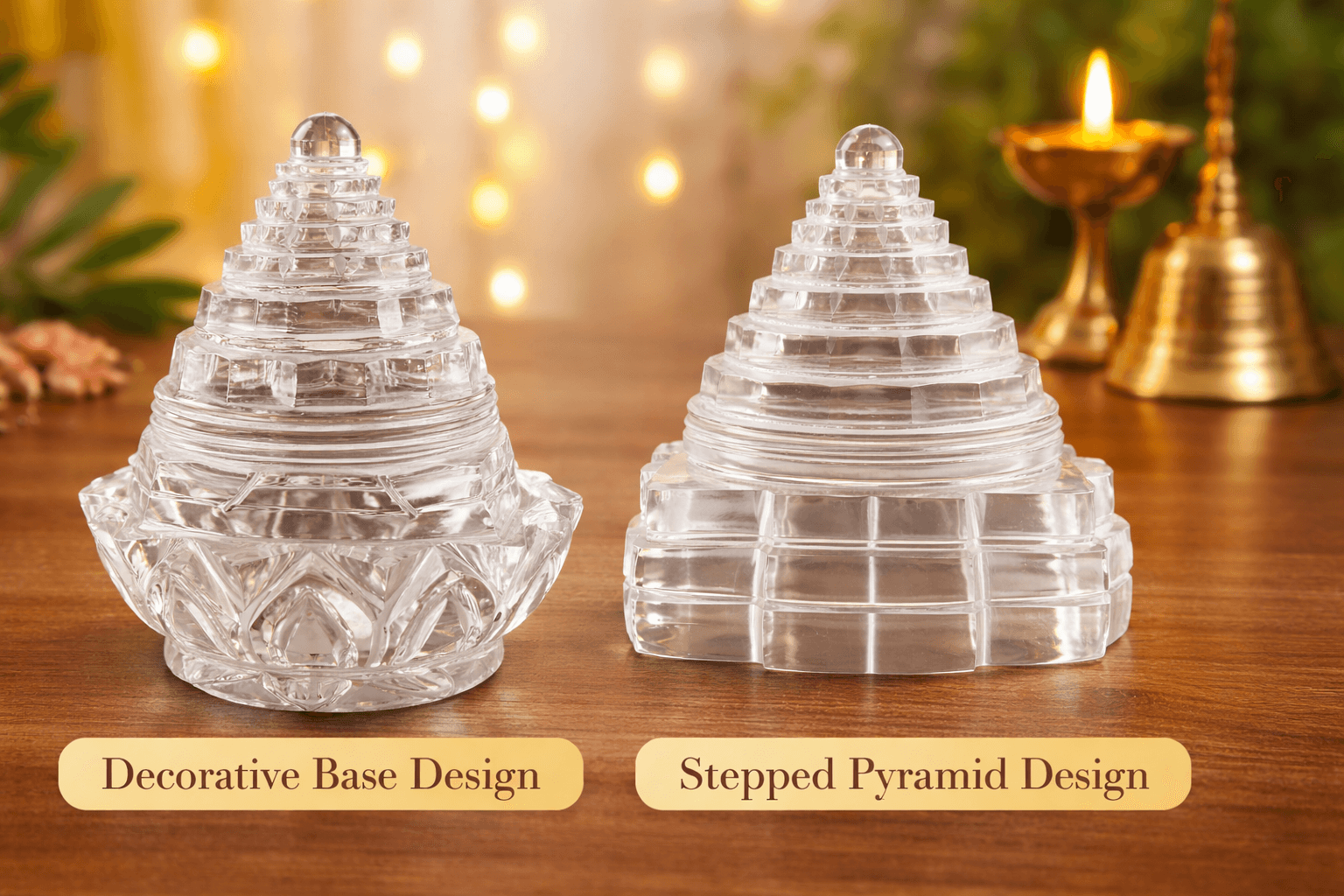 Clear Quartz Crystal Tree with Wooden Base