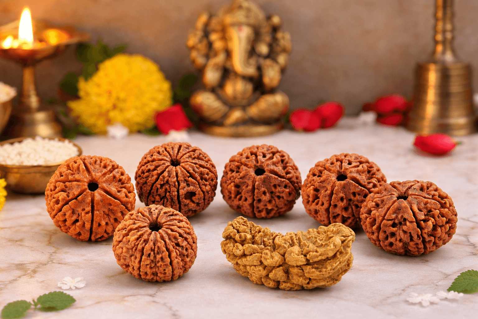 Authentic Rudraksha Beads (1–14 Mukhi)