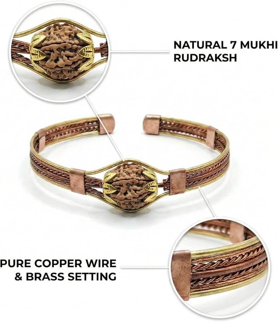 7 mukkhi rudraksha copper Bracelet